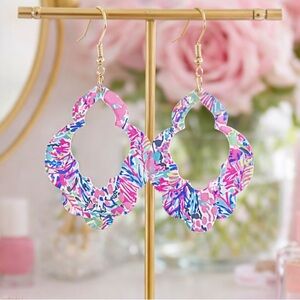 2/$30 🔥 Lilly-Inspired Colorful Drop Boho Chic Quatrefoil Earrings